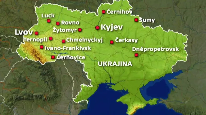 Ukrajinská města zasažená nepokoji