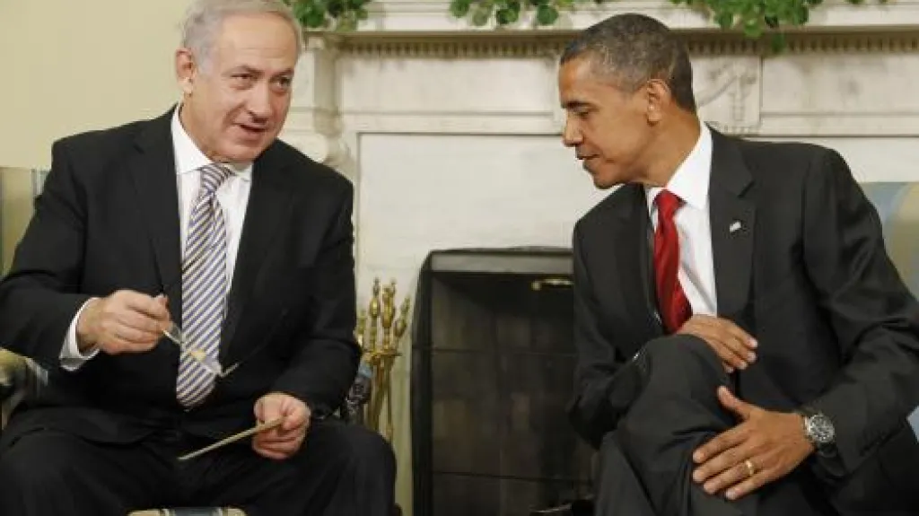 Benjamin Netanjahu na návštěvě u Baracka Obamy
