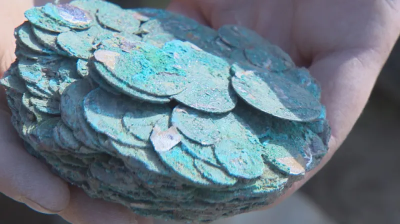 Mince z 15. století nalezené v Kučeři