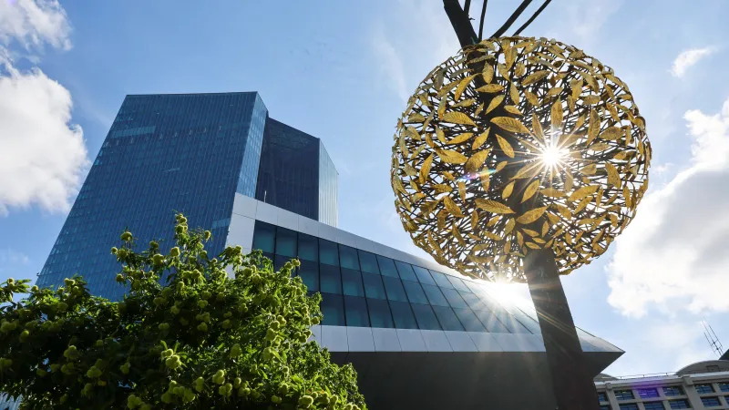 Budova Evropské centrální banky ve Frankfurtu