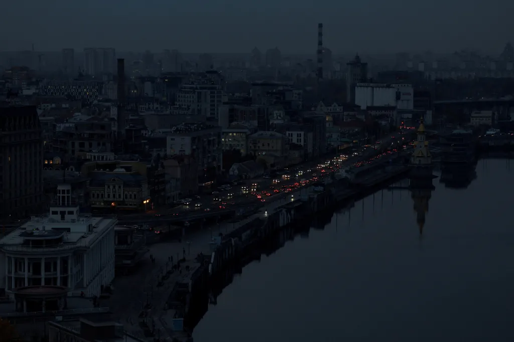 24. října 2022, Kyjev bez elektřiny