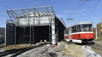 Dopravní podnik dokončuje vozovnu v Pisárkách