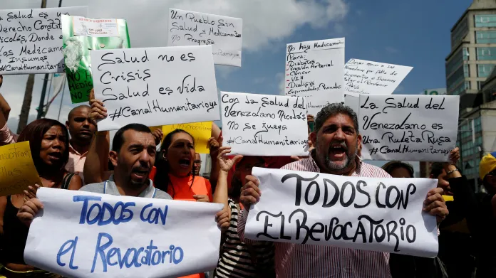 Opoziční protest ve Venezuele