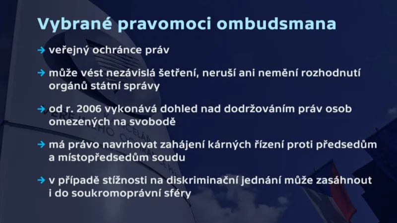 Vybrané pravomoci ombudsmana