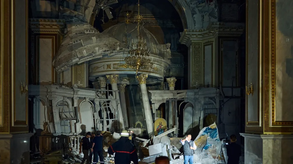 Škody v oděské katedrále