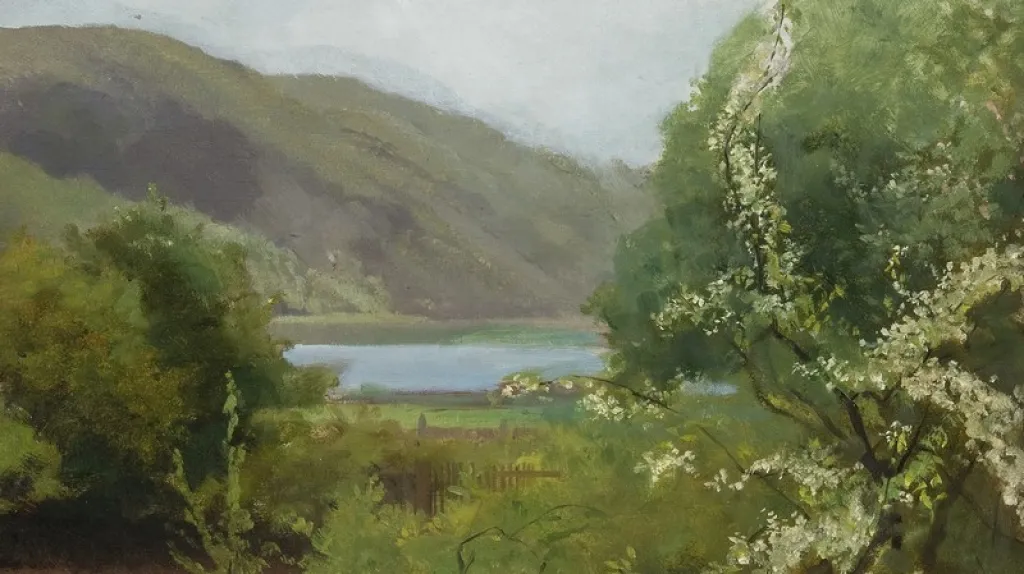 Maxmilián Pirner / Krajinka z jara (1866/1868)