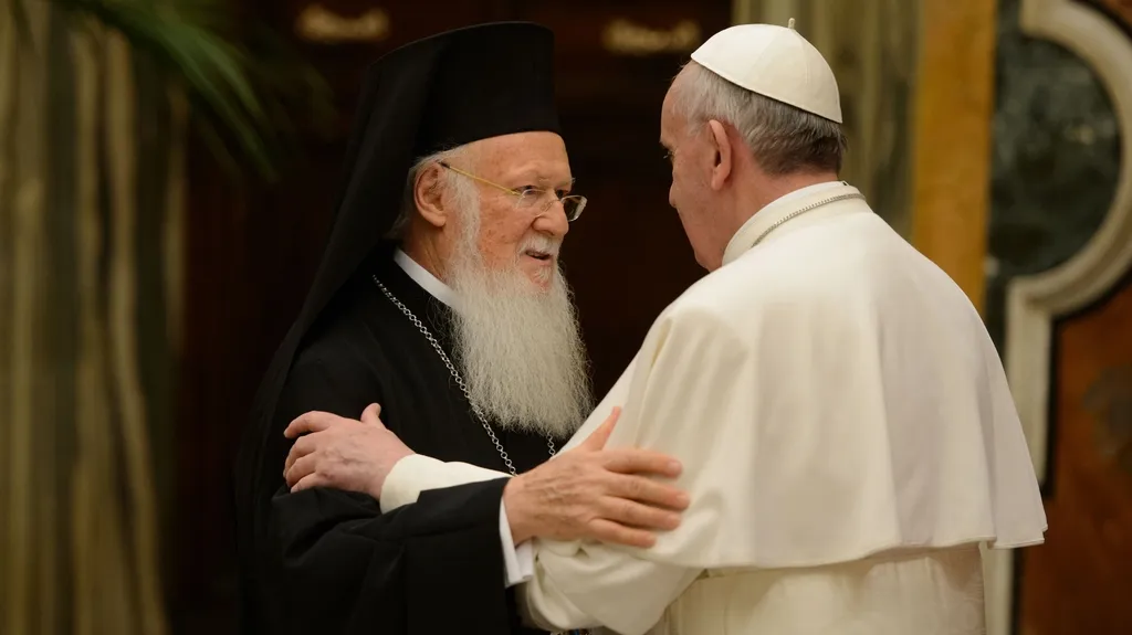 František s patriarchou Bartolomějem