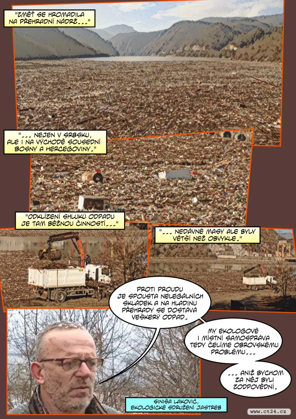Na Balkáně jsou plovoucí skládky
