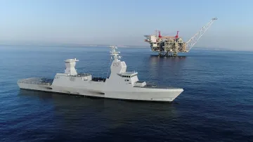 Izraelská vojenská loď ve Středozemním moři (snímek z prosince 2020)