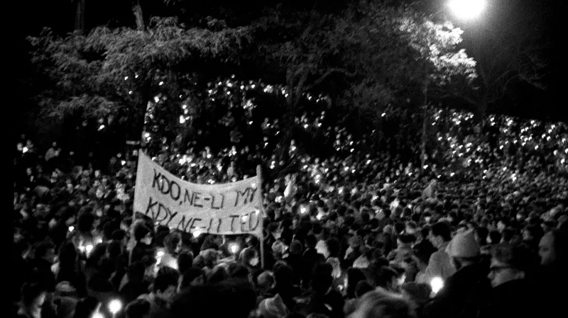 Praha v obrazech dne 17. listopadu 1989