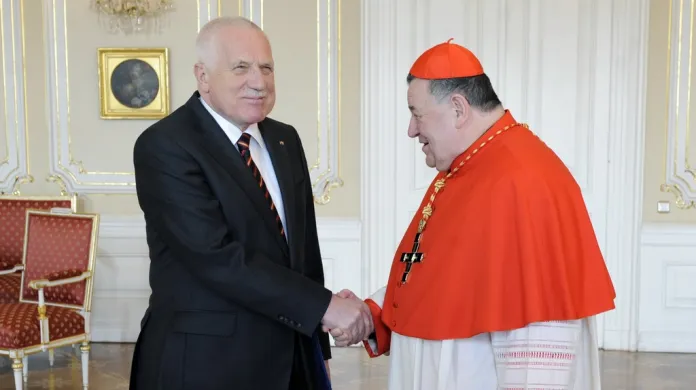 Václav Klaus přijal kardinála Duku