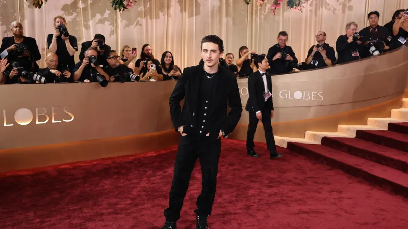Timothée Chalamet na Zlatých glóbech