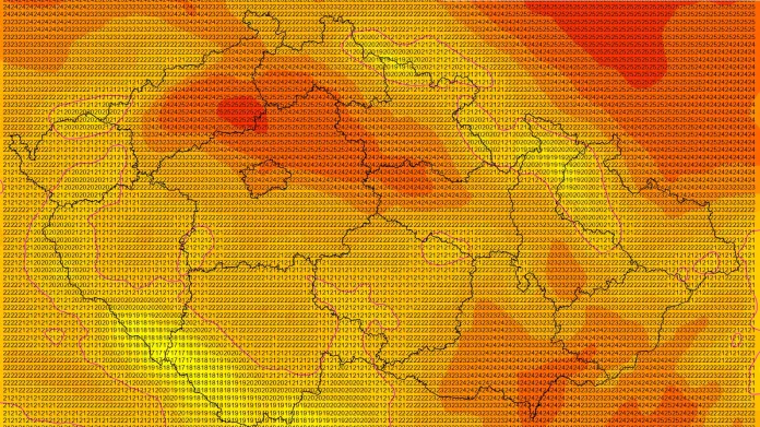 Očekávané nejvyšší teploty ve středu