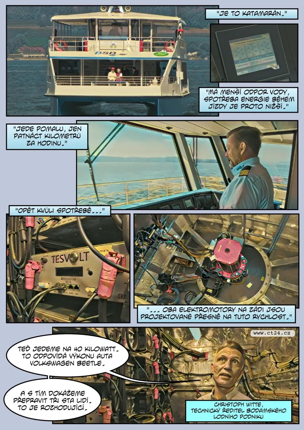 Loď brázdí vody jen za pomoci Slunce