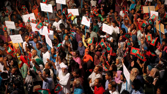 Maledivská demonstrace