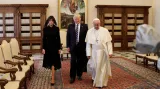 Donald a Melania Trumpovi u papeže Františka
