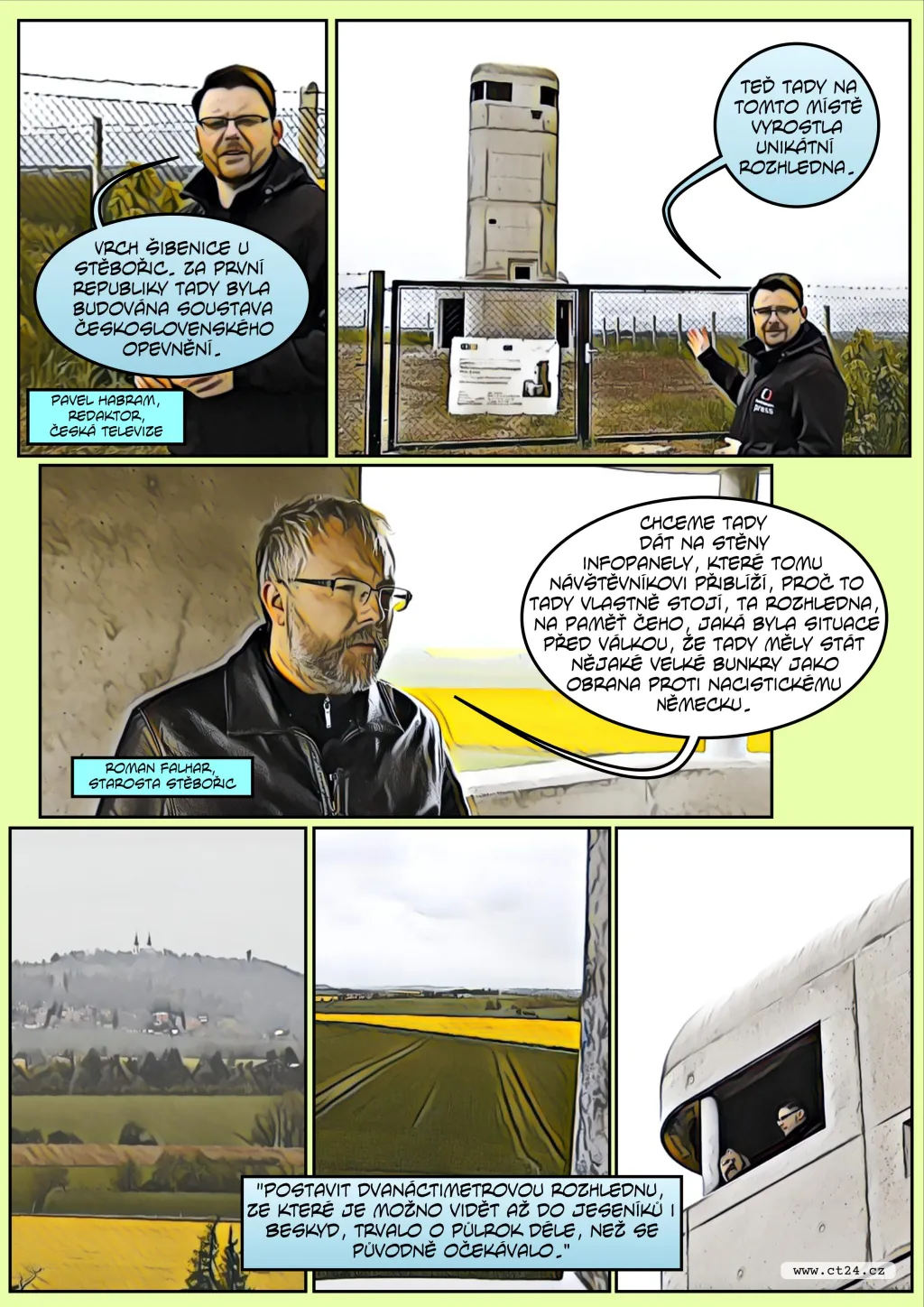 Komiks: Nové rozhledny ve Slezsku