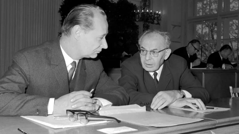 Alexandr Dubček a Gustáv Husák