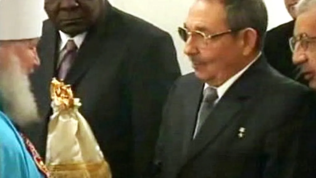 Metropolita Kirill a Raúl Castro