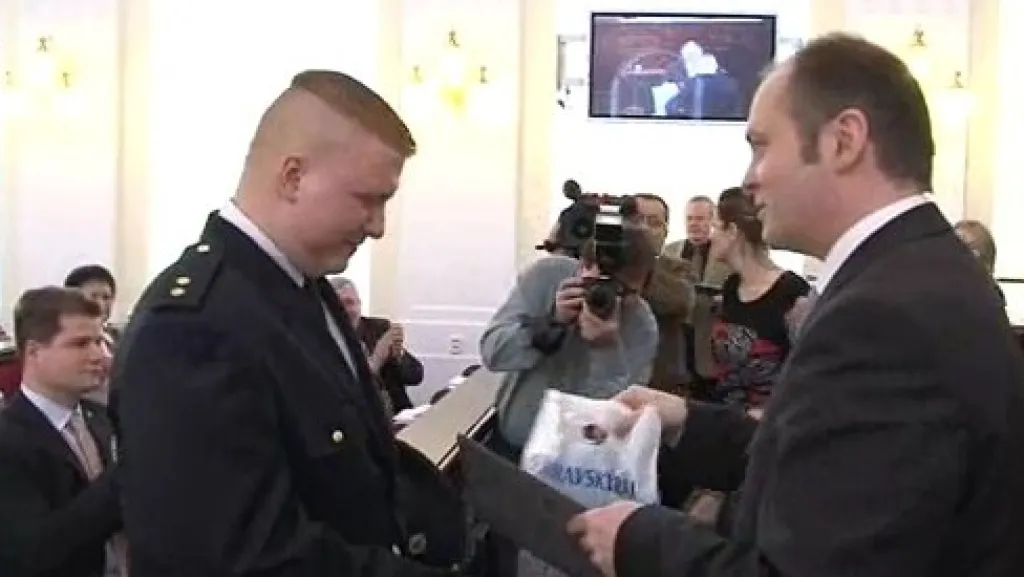 Martin Svoboda s hejtmanem Michalem Haškem