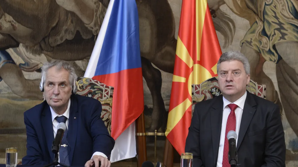 Miloš Zeman a Ďorge Ivanov na Pražském hradě