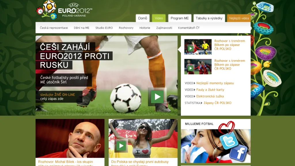 Webový speciál k fotbalovému Euru
