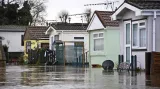 Záplavy v anglickém hrabství Dorset