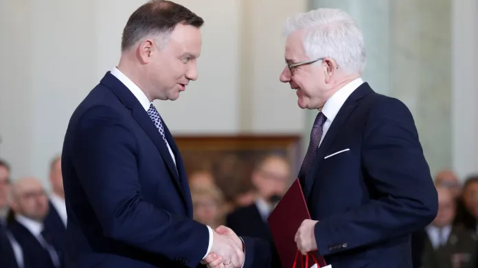 Prezident Duda s novým ministrem zahraničí Jackem Czaputowiczem