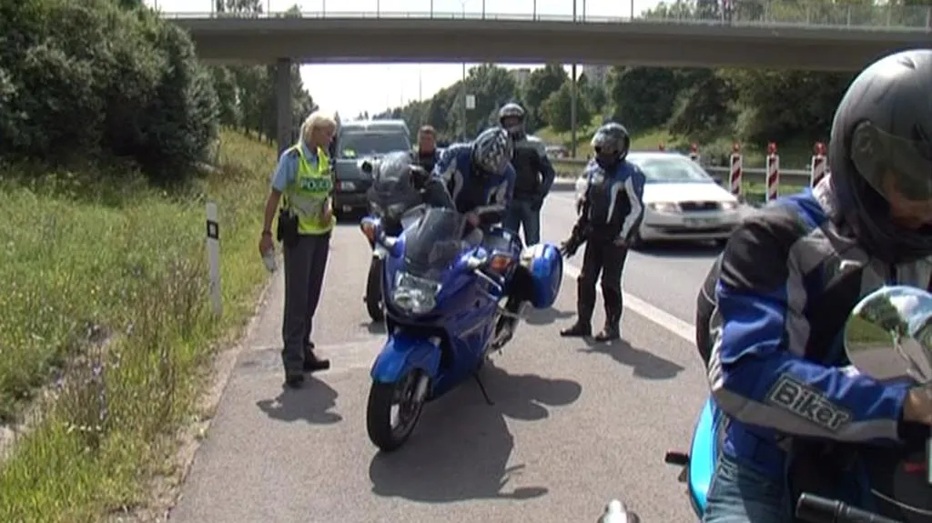 Silniční kontrola motocyklistů