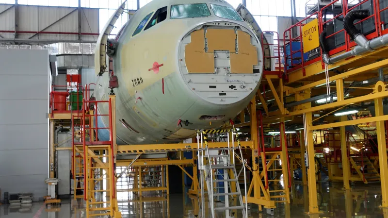 Továrna společnosti Airbus v čínském Tchien-ťinu