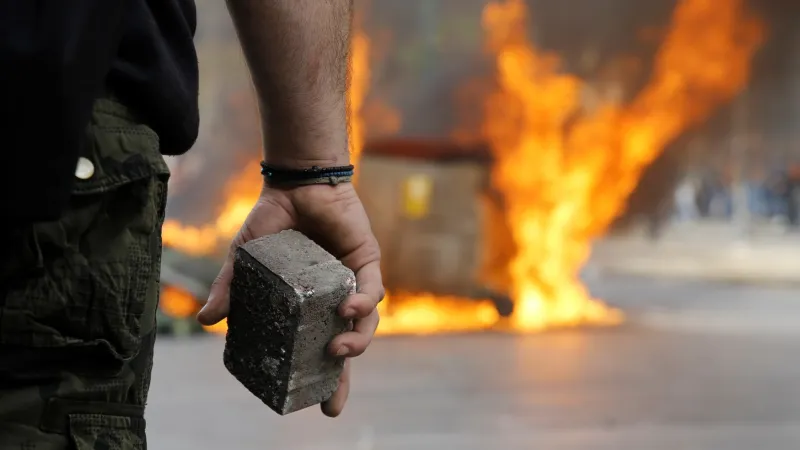 Demonstrace zemědělců u ministerstva zemědělství