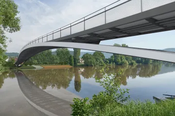 Hlásná Třebaň dostane novou oblou lávku. Navrhli ji stejní autoři jako lávku v Troji a Nymburku