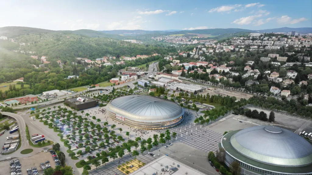 Vizualizace brněnské multifunkční haly na výstavišti