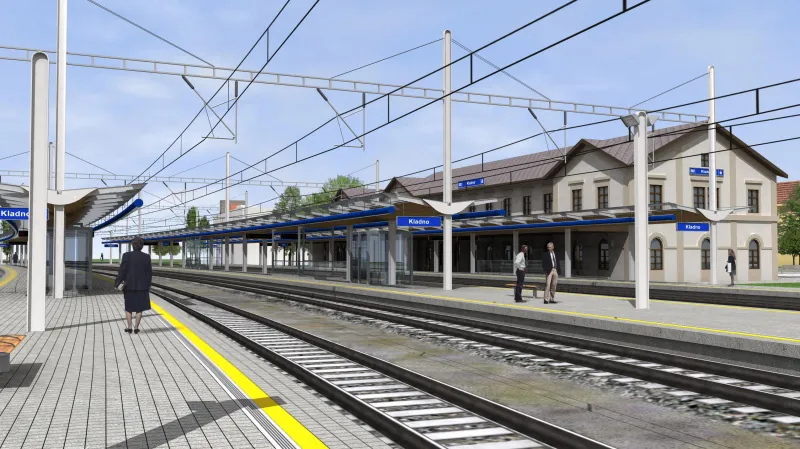 Vizualizace kladenského nádraží po rekonstrukci