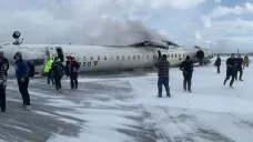 Havarované letadlo v Torontu