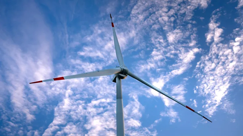 Větrná elektrárna, ilustrační snímek