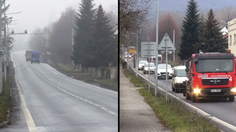 Provoz přes obce se oproti pátku výrazně zklidnil