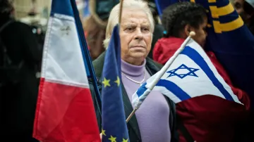 Demonstrace francouzských Židů proti uznání Palestiny