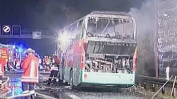 Požár autobusu