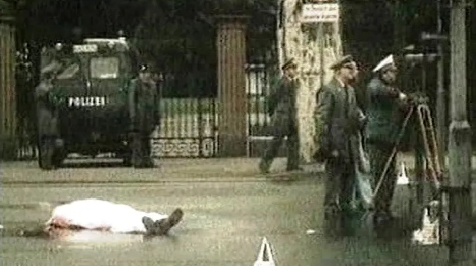Oběť útoku ultralevicových teroristů z německé Frakce Rudé armády (RAF)