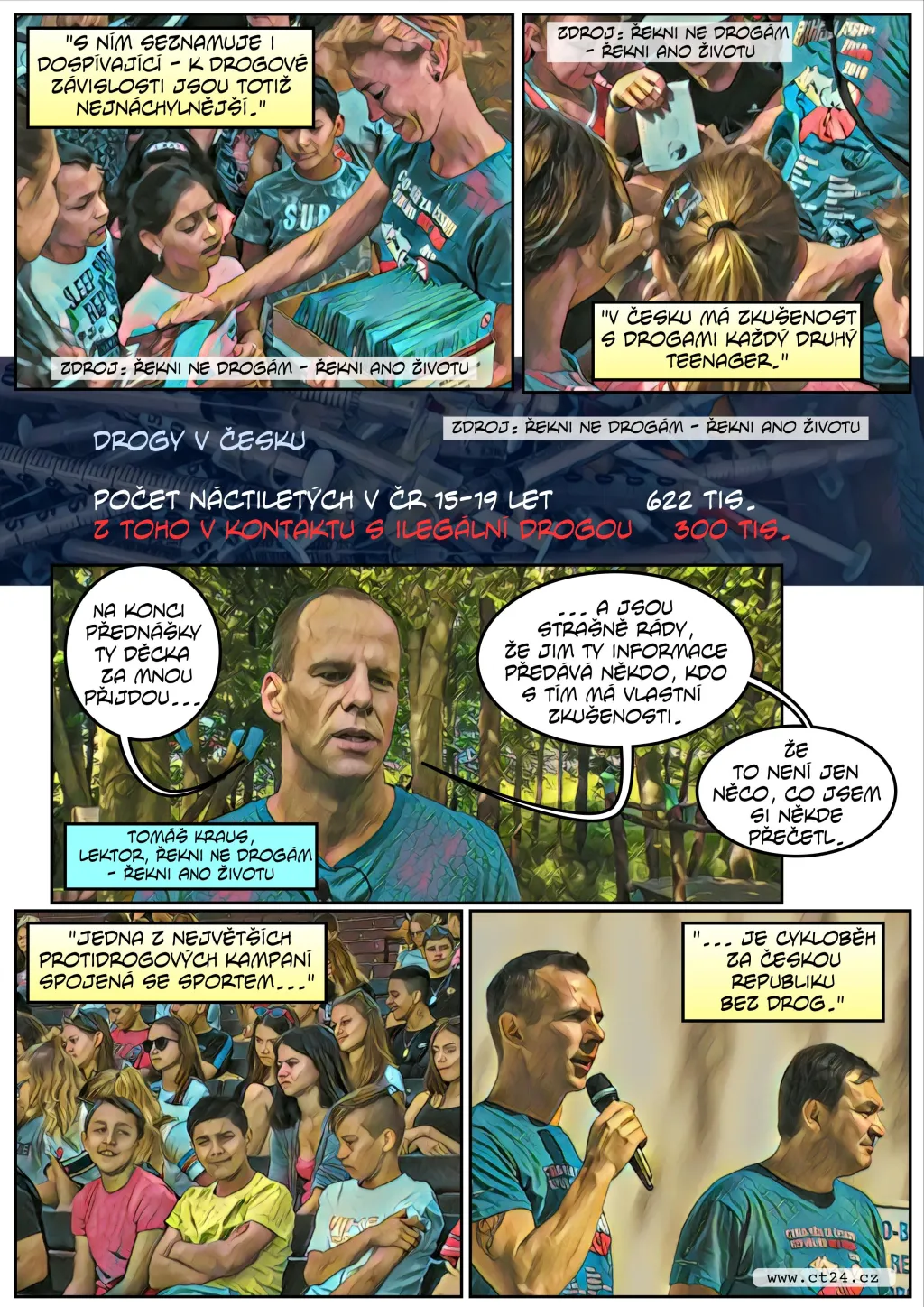 Komiks: Cyklo-běh za Českou republiku bez drogy