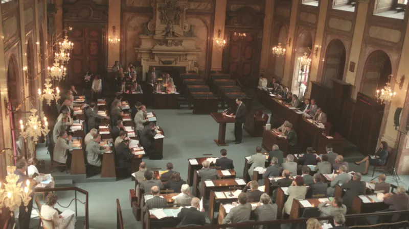 Zpočátku zasedali senátoři v hlavním sále Valdštejnského paláce. Do nynějšího jednacího sálu se přestěhovali v roce 1998.