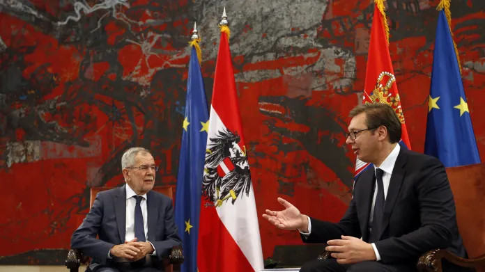 Srbský prezident Vučič na jednání v Rakousku