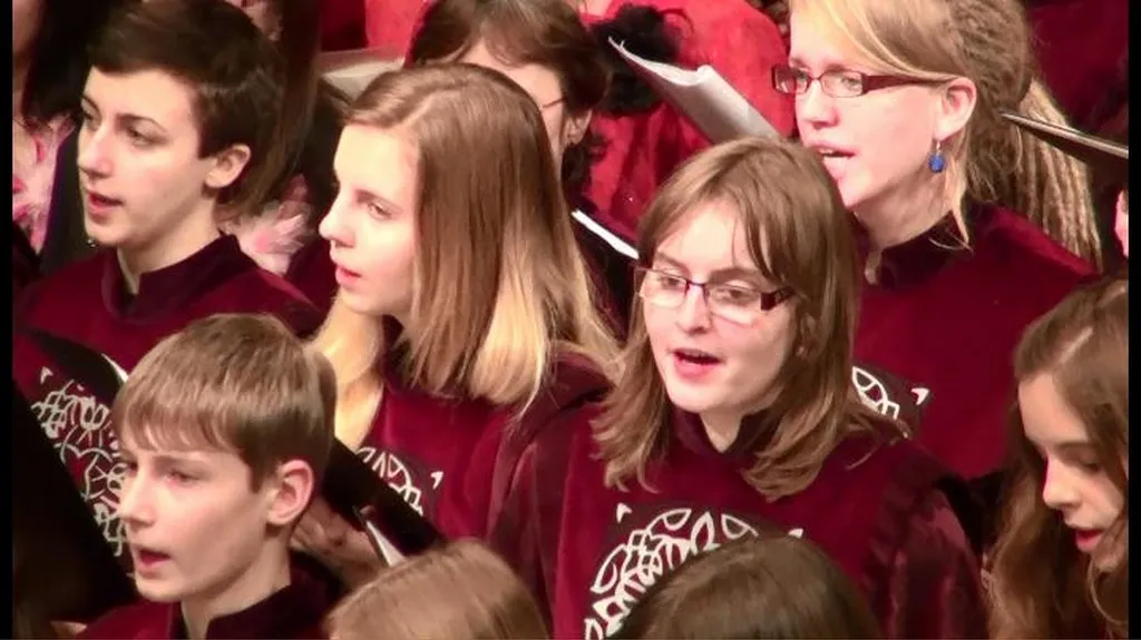 Pěvecký sbor při vystoupení