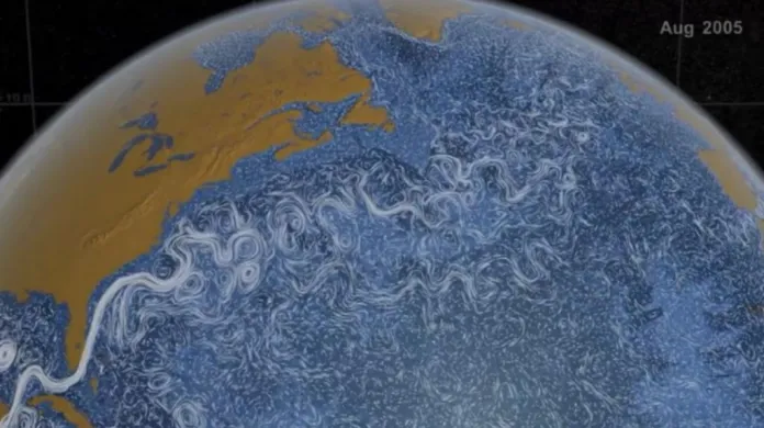 Oceánské proudy na animaci NASA