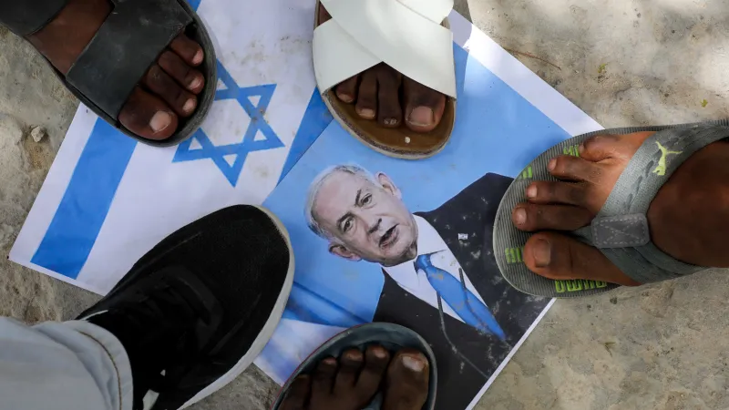 Protest proti uznání Somalilandu Izraelem v Somálsku