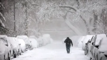 Sněhová bouře v New Yorku
