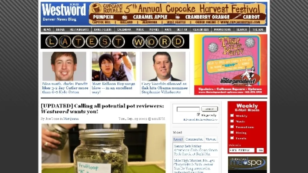 Denver Westword shání \"mariuanového kritika\"