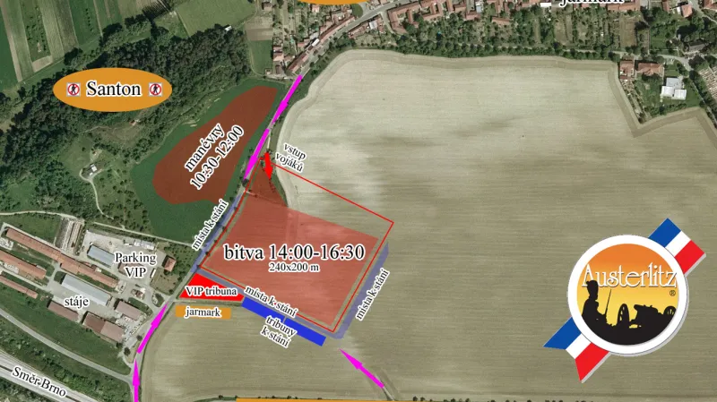 Plán rekonstrukce bitvy tří císařů