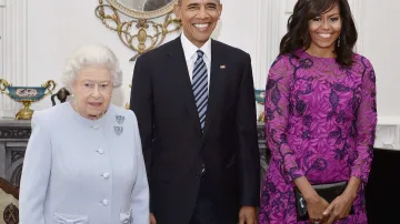 Britská panovnice s americkým prezidentským párem